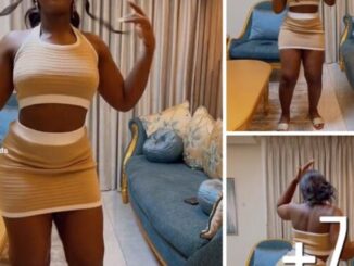 “I love tweaking” Reaction as Nollywood princess Luchy Donald tweak with her sexy dress in a post (Video)